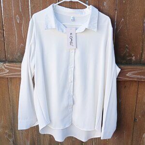 OMSJ White Button Down Shirt Top Sz. 2XL NWT